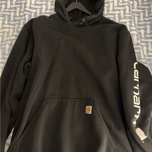 Carhartt Men's Black Sweatshirt with Logo Sleeve